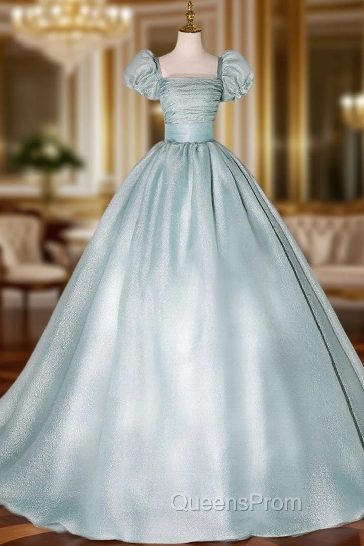 Cute Light Green Tulle Ball Gown Sweet 16 Dress Green Evening Dress Evening Prom Dress shops Main image