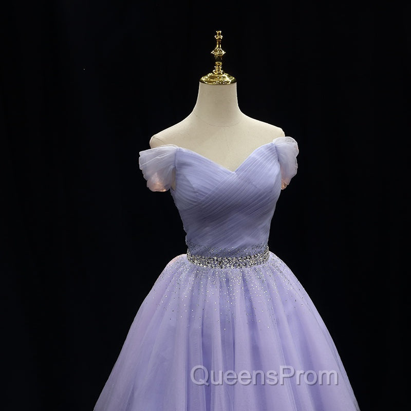 Cute Light Purple Beaded Tulle Homecoming Dress, Short Evening Prom Dress Evening Dress Secondary image