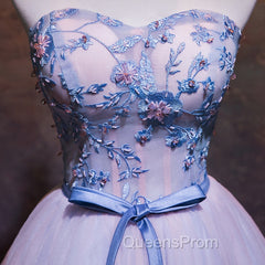 Cute Pink and Blue Homecoming Dress, Tulle Short Evening Prom Dress