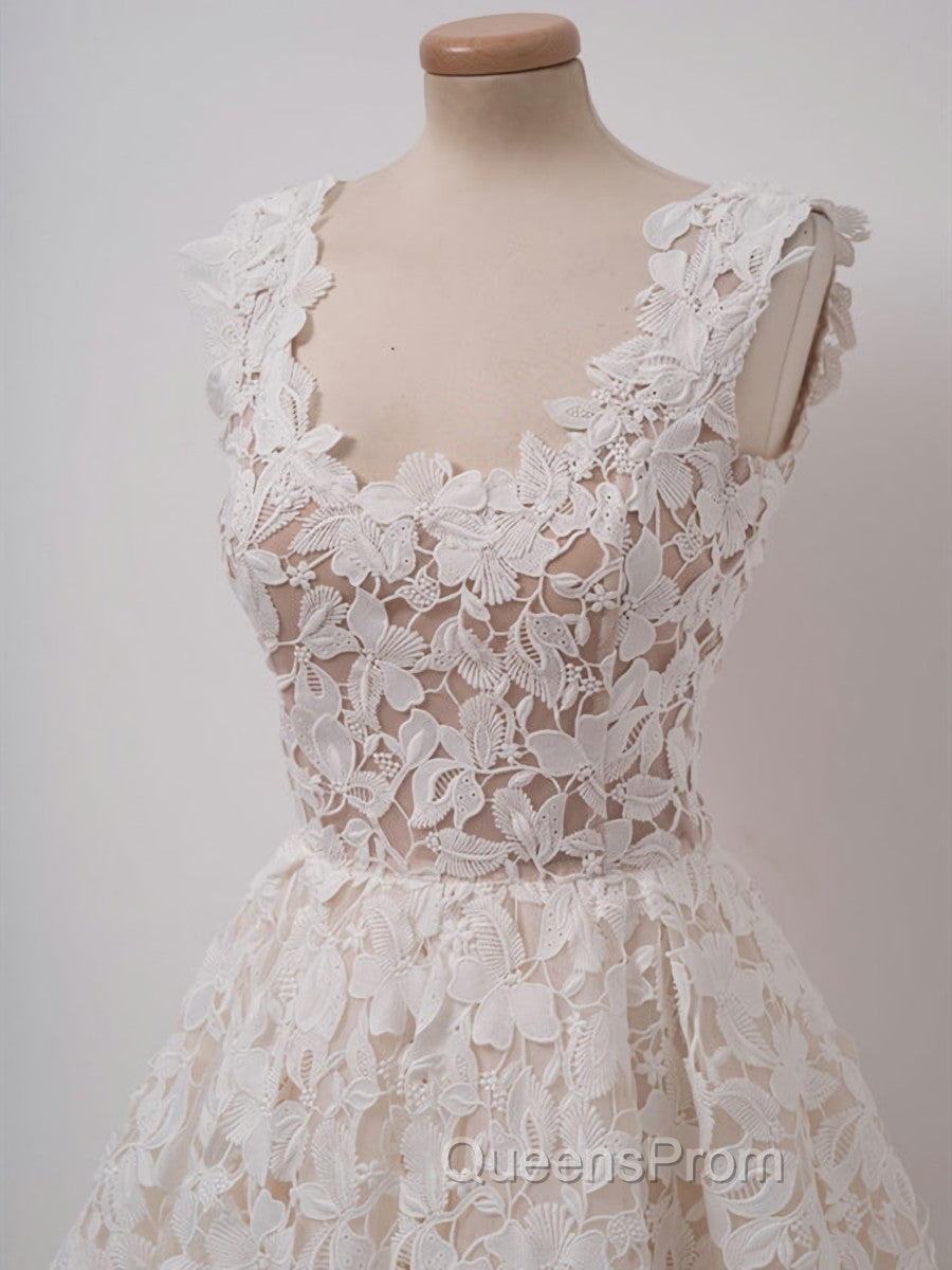 Cute Short Lace Evening Prom Dress, Short Lace Graduation Homecoming Dress Secondary image