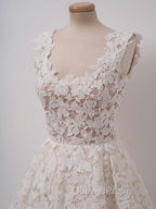Cute Short Lace Evening Prom Dress, Short Lace Graduation Homecoming Dress