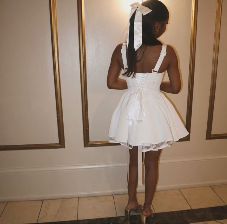 Cute Shoulder Strap A-Line Back Strappy 17Th Birthday Short Skirt Homecoming Dress Secondary image