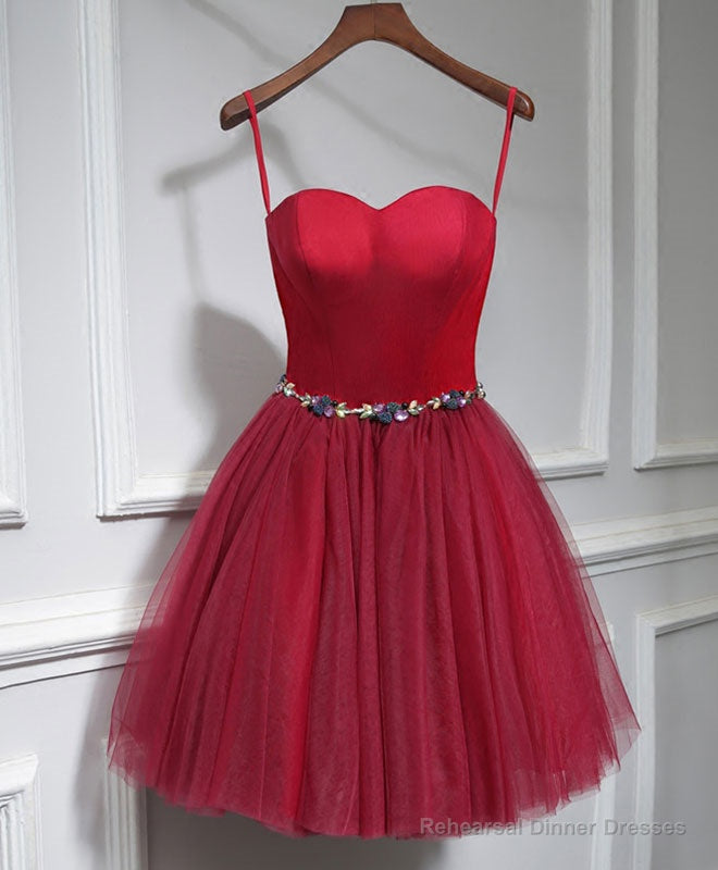 Cute Sweet Neck Short Prom Dress, Green Homecoming Dresses Main image