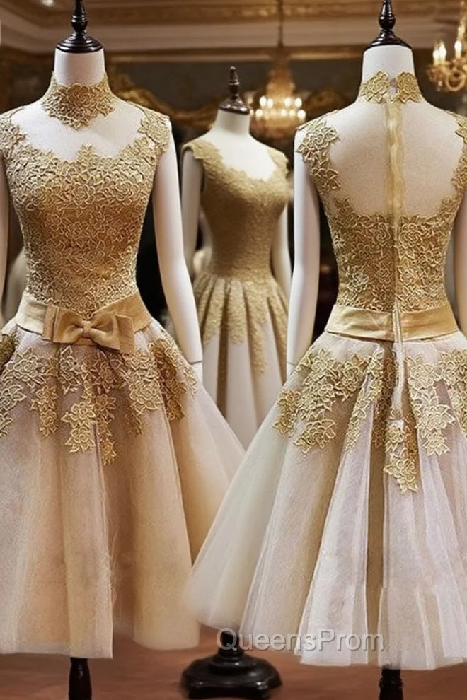 Cute Tulle Lace Applique Short Evening Prom Dress, Homecoming Dress Main image