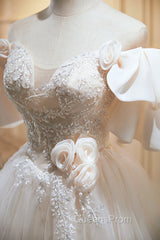 Cute Tulle Lace Homecoming Dress, Off Shoulder Short Evening Prom Dress