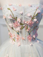 Cute Tulle Short Lace Applique Short Evening Prom Dress, Tulle Puffy Homecoming Dress