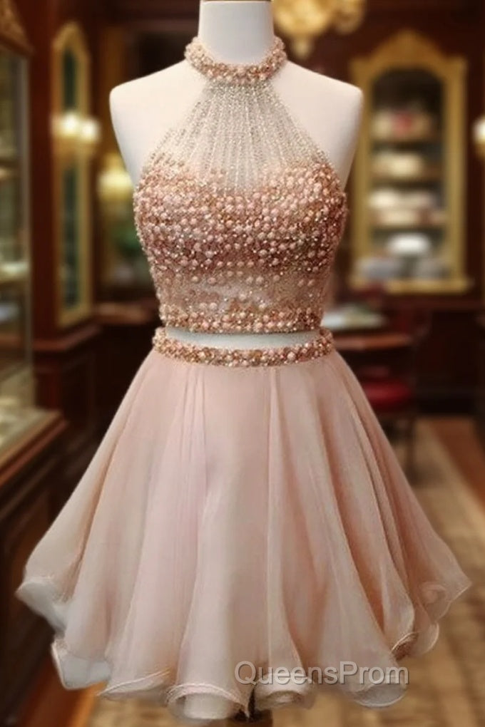 Cute Two Pieces Short Evening Prom Dress, Cute Homecoming Dress Main image