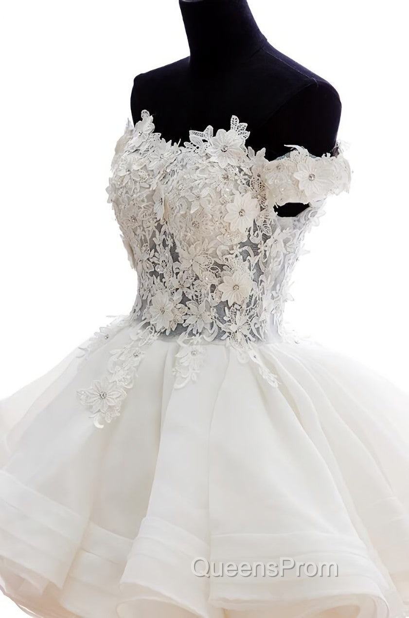 Cute White Organza Layers Short Evening Prom Dress, New Party Dress