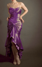 Elegant Spaghetti Strap Mermaid Satin Dark Green Long Classy Prom Dress Gorgeous Classy Evening Dress