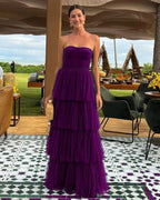 A Line Tulle Long Classy Prom Dress Classy Evening Party Dress