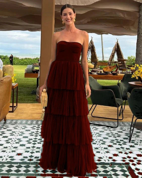 A Line Tulle Long Classy Prom Dress Classy Evening Party Dress