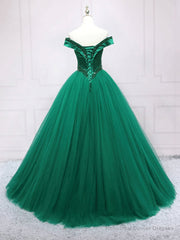 Dark Green Princess Long Formal Dress Green Party Dress Sweet 16 Dress prom dresses shops