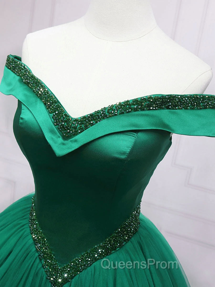 Dark Green Princess Long Evening Dress Green Party Dress Sweet 16 Dress Evening Prom Dress shops