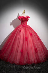 Dark Red Beading Evening Prom Dress With Corset, Off The Shoulder Short Sleeve Floor-Length Party Dress