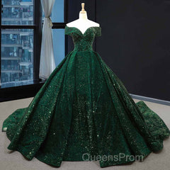 Deep Green Long Quinceanera Dress Sweet 16 Evening Prom Dress Pageant Dress