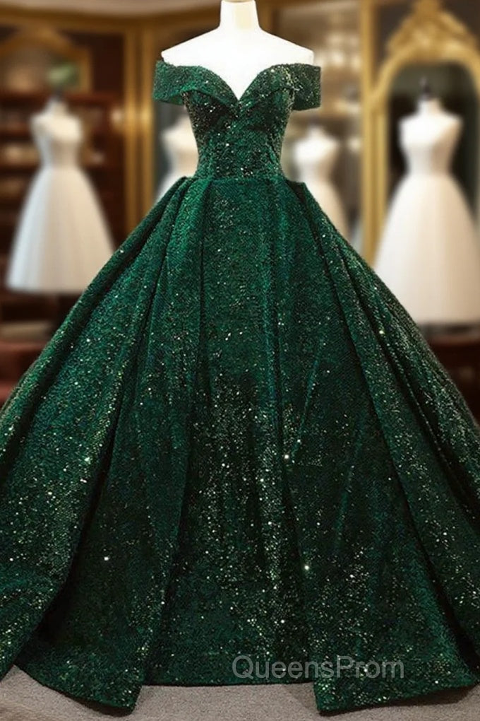 Deep Green Long Quinceanera Dress Sweet 16 Evening Prom Dress Pageant Dress Main image