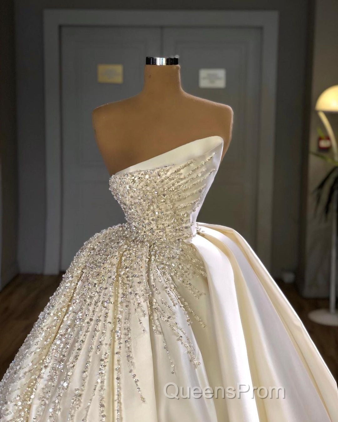Designer Ball Gown Wedding Dress With Crystals Online Secondary image