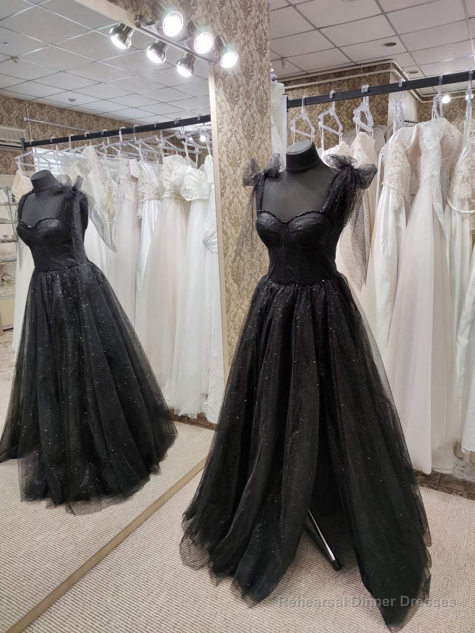 Black Tulle Dress, Sleeveless Evening Dress, Black Evening Gown Black Party Dress, Wedding Guest Dress, Corset Dress Main image