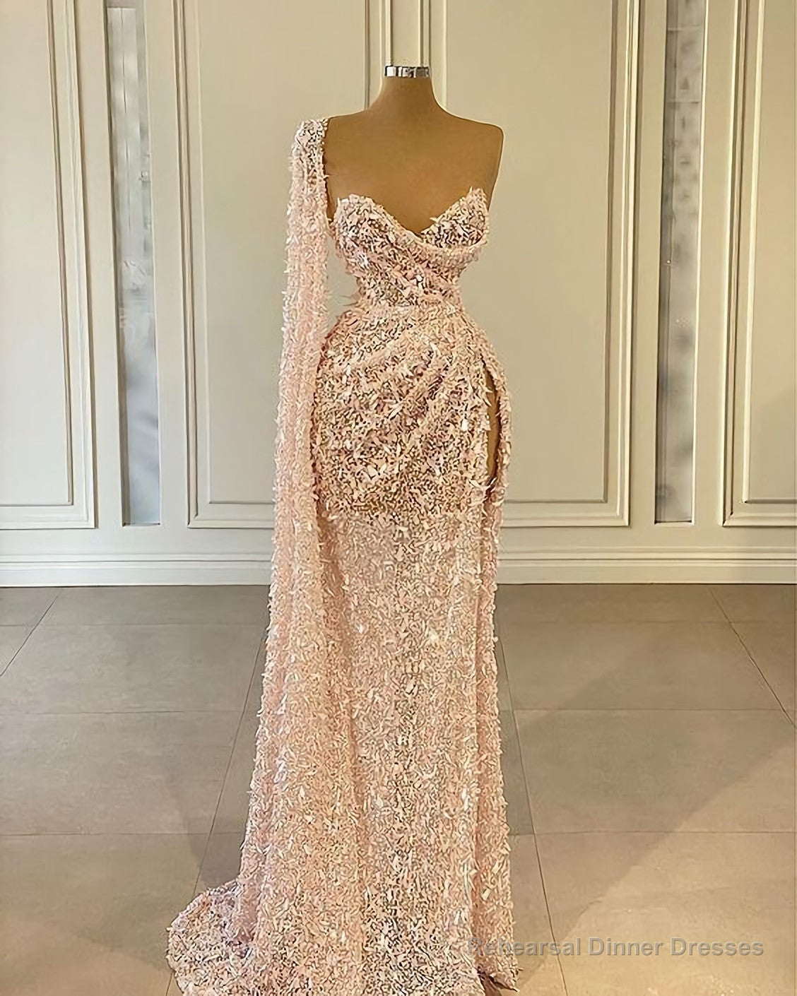 Pink Long Prom Dress, Evening Dress Main image