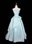 Dreamy Mint Light Blue A-Line Strapless Satin Classy Prom Dress