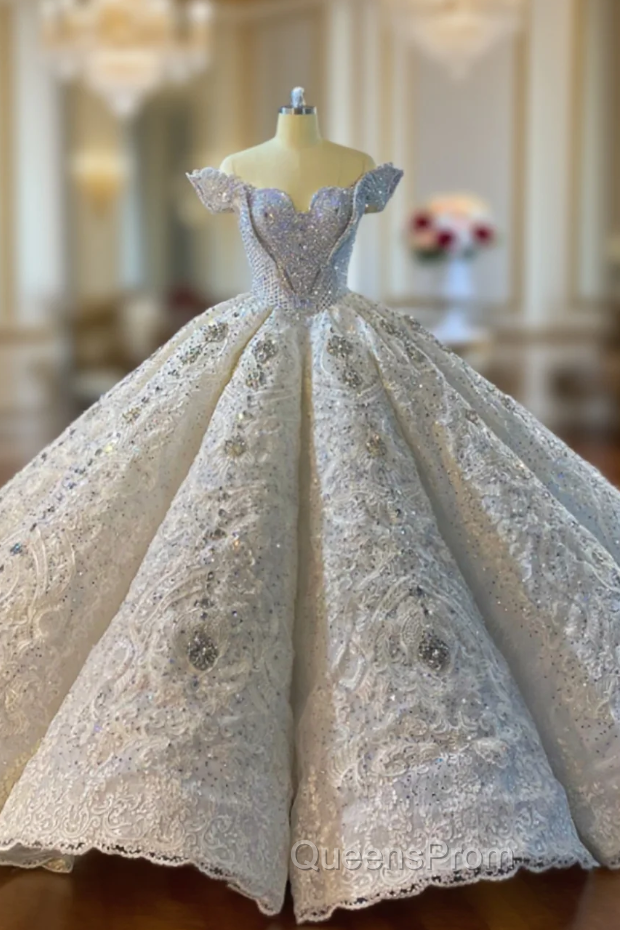 Dubai Style Luxury Noble Beading Crystal Wedding Dress Main image