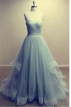 Hot Sale Charming Sweetheart A Line Tulle Floor Length Strapless Sleeveless Evening Dresses