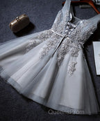 Cute A Line Tulle Lace Short Evening Prom Dress, Homecoming Dress