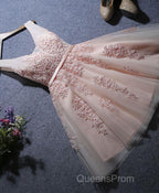 Cute A Line Tulle Lace Short Evening Prom Dress, Homecoming Dress