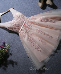 Cute A Line Tulle Lace Short Evening Prom Dress, Homecoming Dress