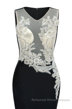 Portrait Trumpet Sweep Train Sleeveless Beading Evening Dresses