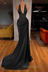 Halter V-Neck Mermaid Evening Prom Dress Elegant