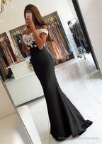 Elastic Satin Prom Dresses Trumpet/Mermaid V-Neck Sweep Train With Lace