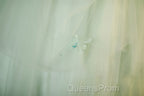 Elegant 3D Flowery Lace Sage Green Tulle Fairy Ball Gown