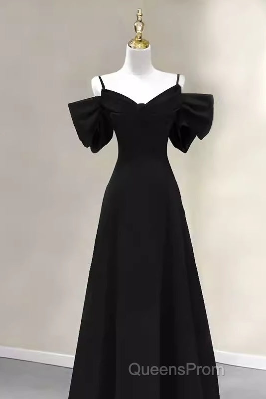 Elegant A Line Black Long Evening Prom Dress Formal Evening Dress Secondary image