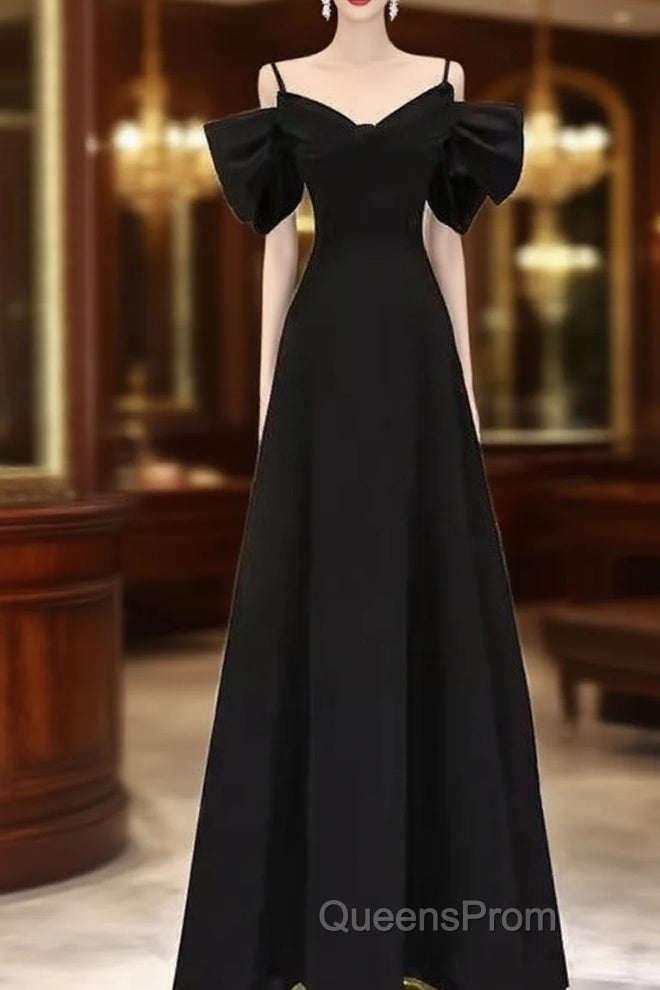Elegant A Line Black Long Evening Prom Dress Formal Evening Dress Main image