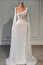 Elegant A-Line Sequins Split Bridal Dress With Beads