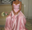 Elegant A Line Spaghetti Straps Floor-Length Satin Long Pink Classy Evening Dress Classy Prom Dress