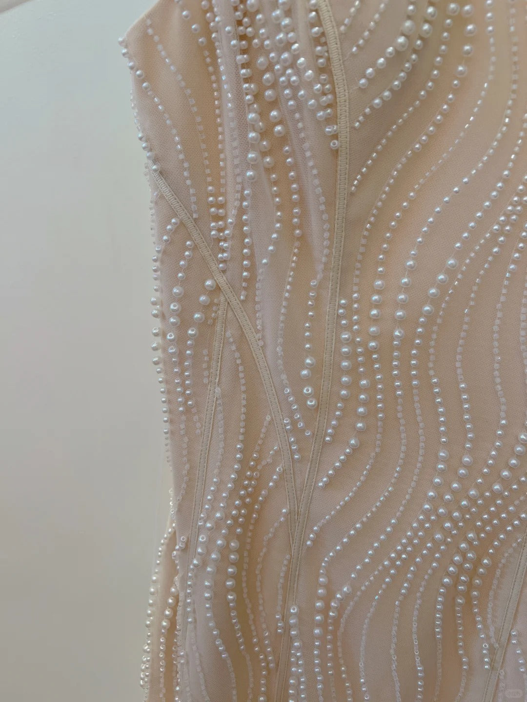 Elegant A-Line Strap Pearl Tulle Long Classy Prom Dress