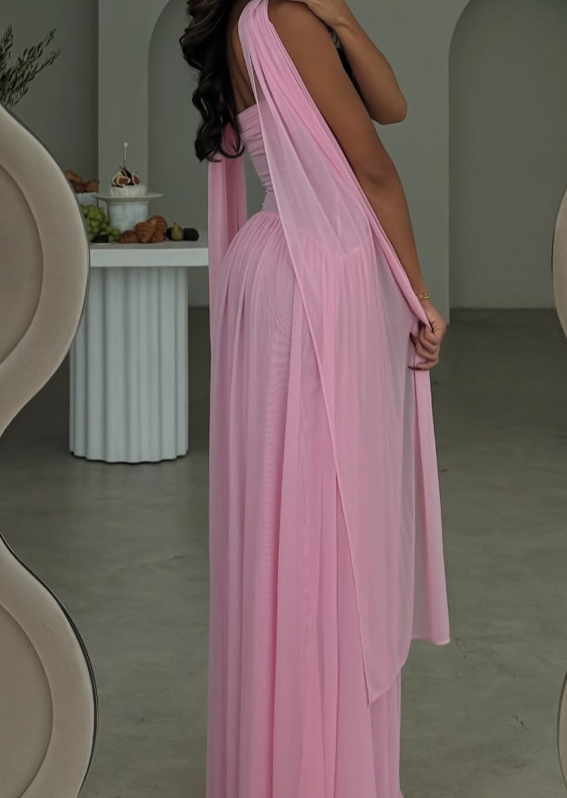 Elegant A Line Sweetheart Pink Chiffon Long Classy Prom Dress Party Dress Summer 20Th Birthday Outfits 18Th Birthday Dress Secondary image