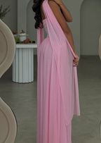 Elegant A Line Sweetheart Pink Chiffon Long Classy Prom Dress Party Dress Summer 20Th Birthday Outfits 18Th Birthday Dress