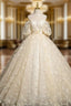 Elegant A-Line Tulle Floor Length Evening Prom Dress, Champagne Off The Shoulder Evening Party Dress