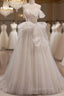 Elegant And Noble Ivory Sleeveless Off Shoulder Beaded Bow Evening Dress Ivory Thin Shoulder Strap Off Back Strap Evening Prom Dress
