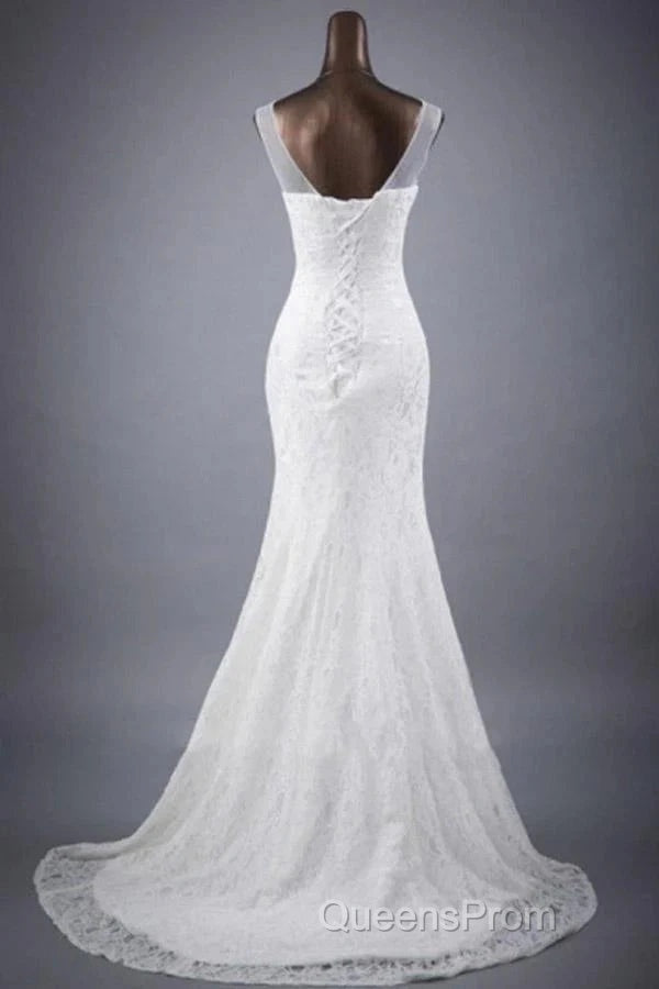 Elegant And Noble Lace Sleeveless Speaker/Mermaid And Floor Length Wedding Dress Secondary image