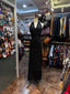 Elegant Black Mermaid Halter Neck Chiffon Long Classy Prom Dress