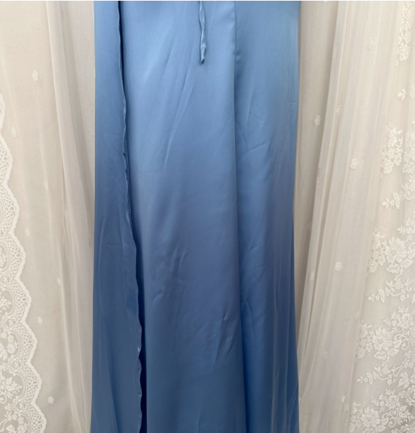 Elegant Blue Mermaid One-Shoulder Sequin Beaded Long Classy Prom Dress
