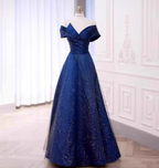 Elegant Burgundy Off-The-Shoulder A-Line Satin Tulle Long Classy Prom Dress