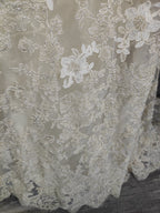 Elegant Champagne Off-White Sweetheart Neck Lace Train Classy Prom Dress