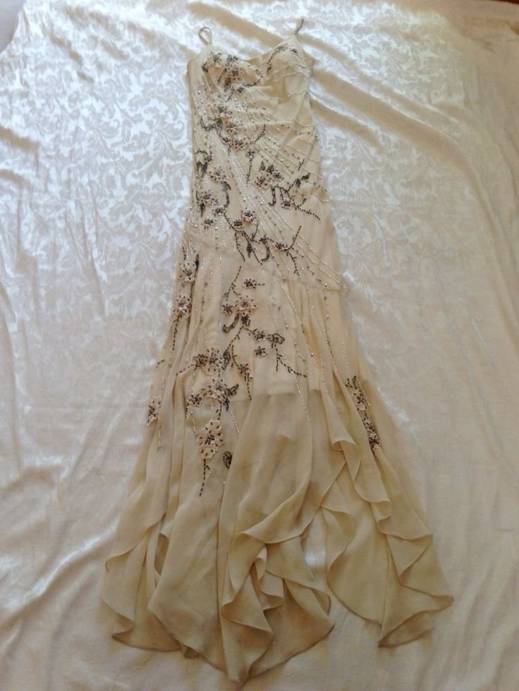 Elegant Champagne Straps Vintage Party Dress, Classy Evening Dress Secondary image