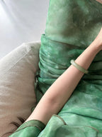 Elegant Dark Green Mermaid Ruffled Chiffon Long Classy Prom Dress