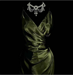 Elegant Dark Green Spaghetti Strap V-Neck Ruched Satin Long Classy Prom Dress